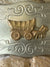 Vintage covered wagon buckle