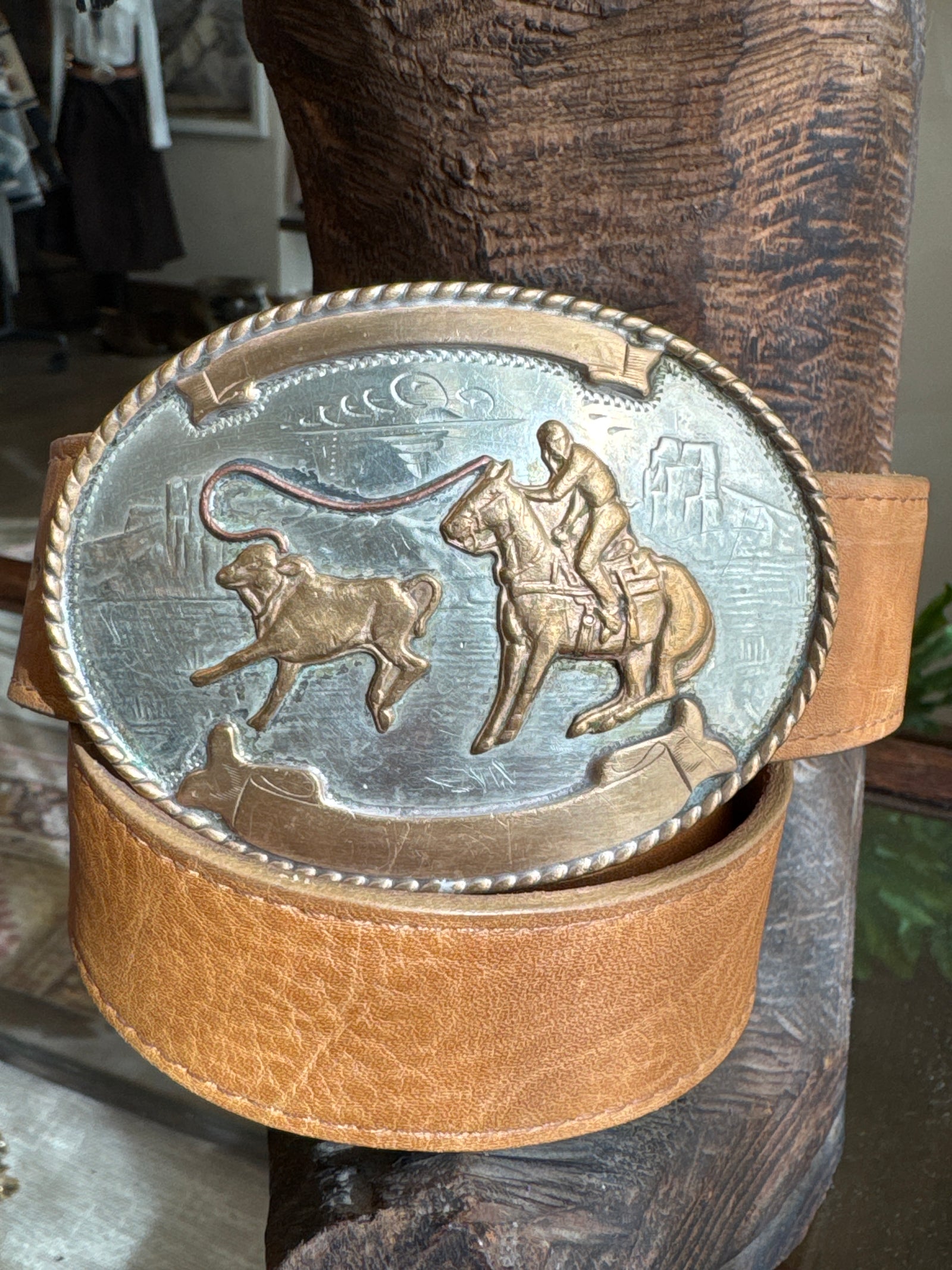 Vintage Comstock calf roper buckle