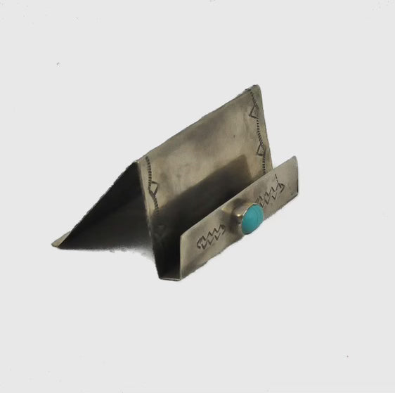 Stamped Business Card Holder