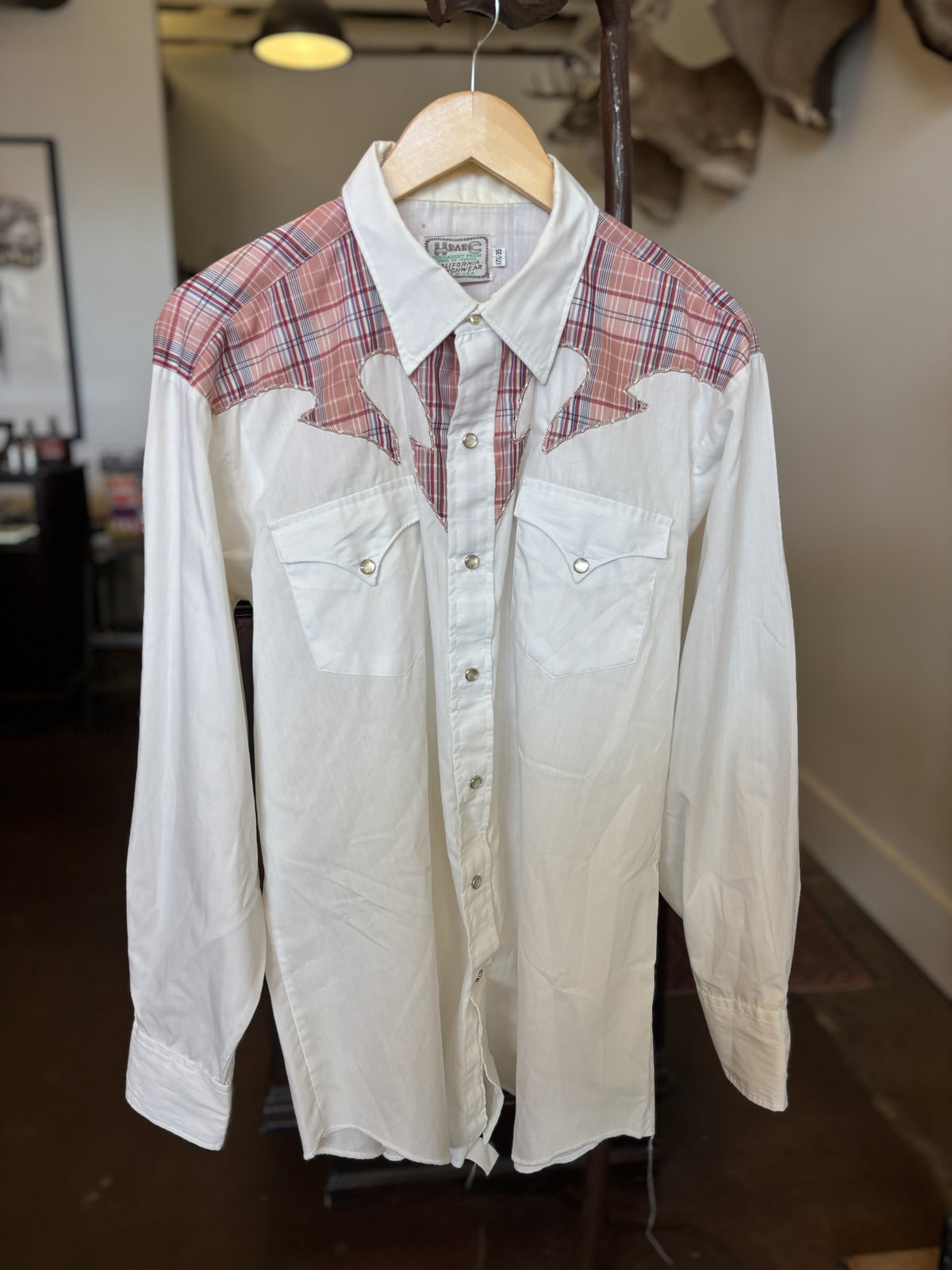 Vintage H Bar C White Western Shirt