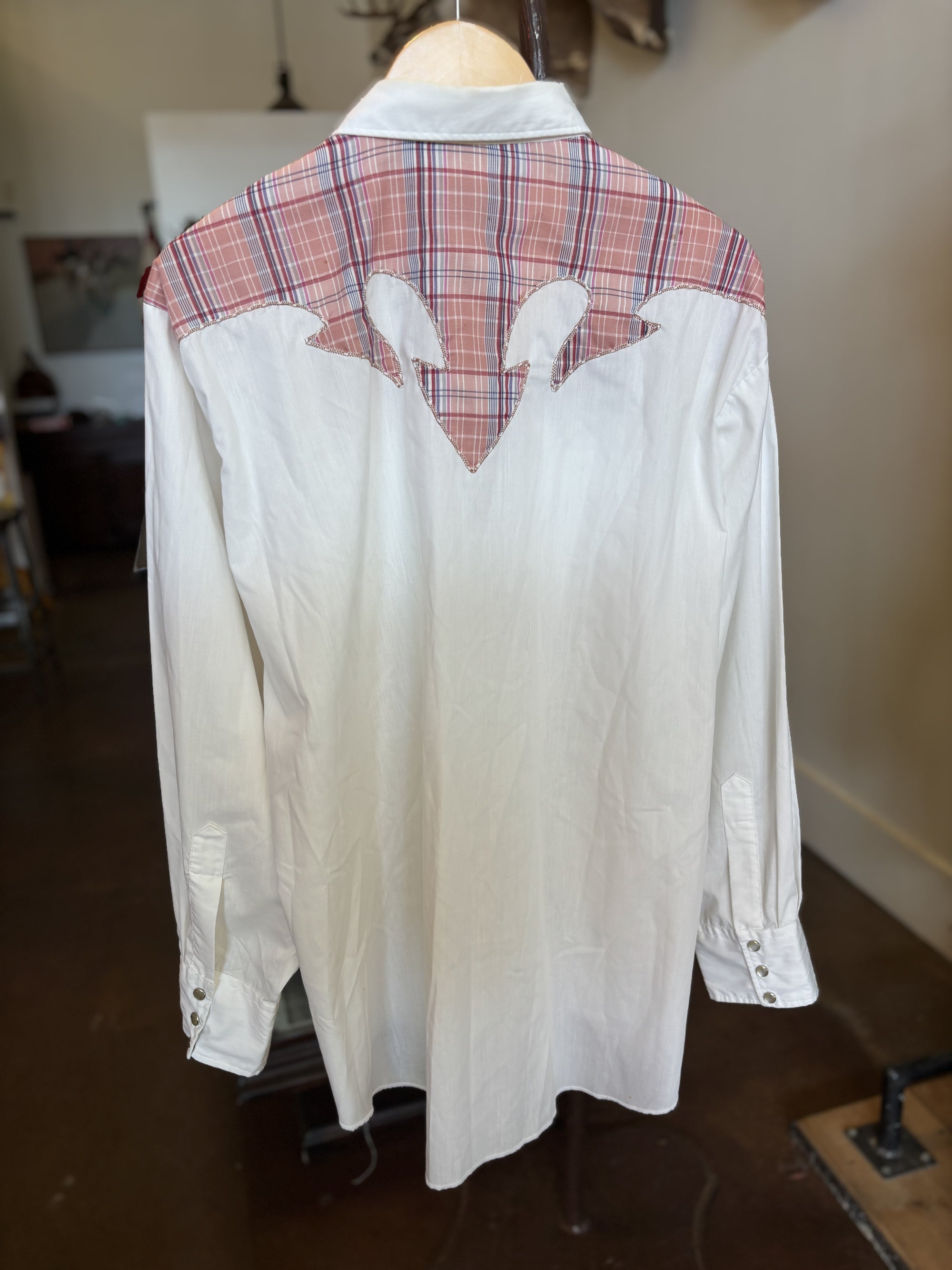 Vintage H Bar C White Western Shirt