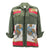 Vintage Military Jacket Reclaimed with Silk Scarf KF1969