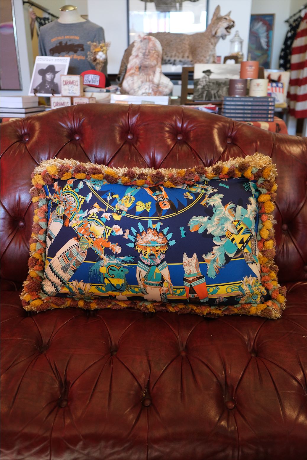 Hermes Blue Kachina Pillow